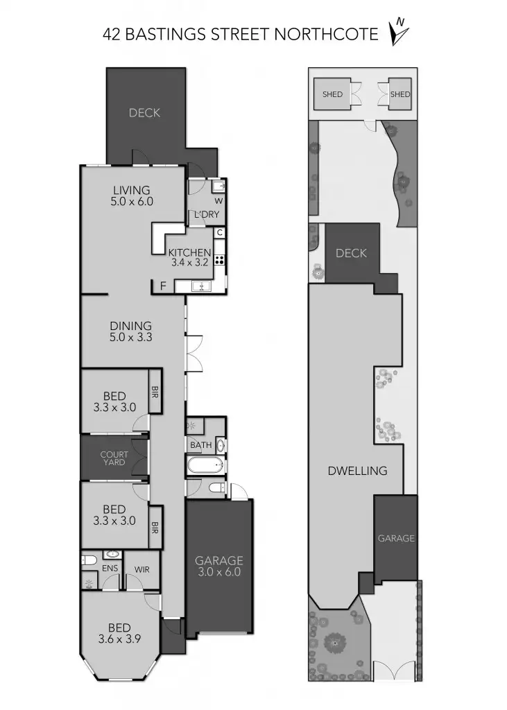 Floorplan of Homely house listing, 42 Bastings Street, Northcote VIC 3070