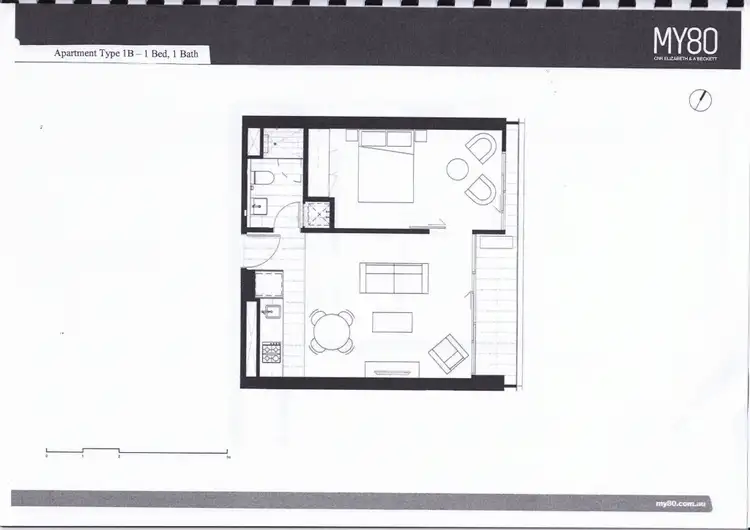 Floorplan of Homely apartment listing, 4402/80 A'Beckett, Melbourne VIC 3000