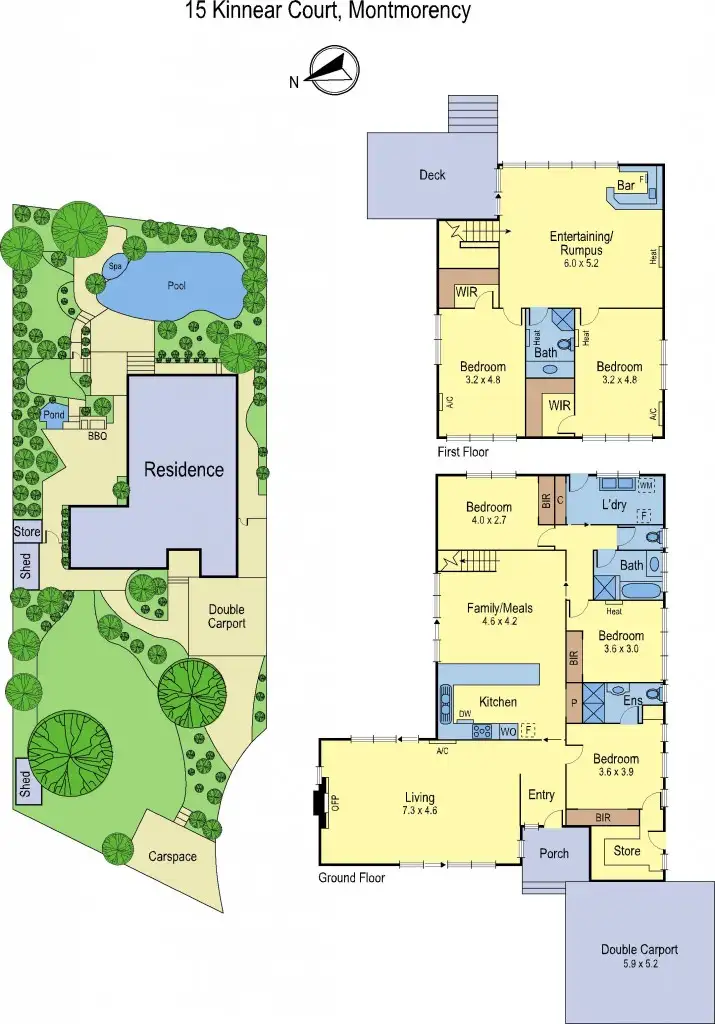 Floorplan of Homely house listing, 15 Kinnear Court, Montmorency VIC 3094