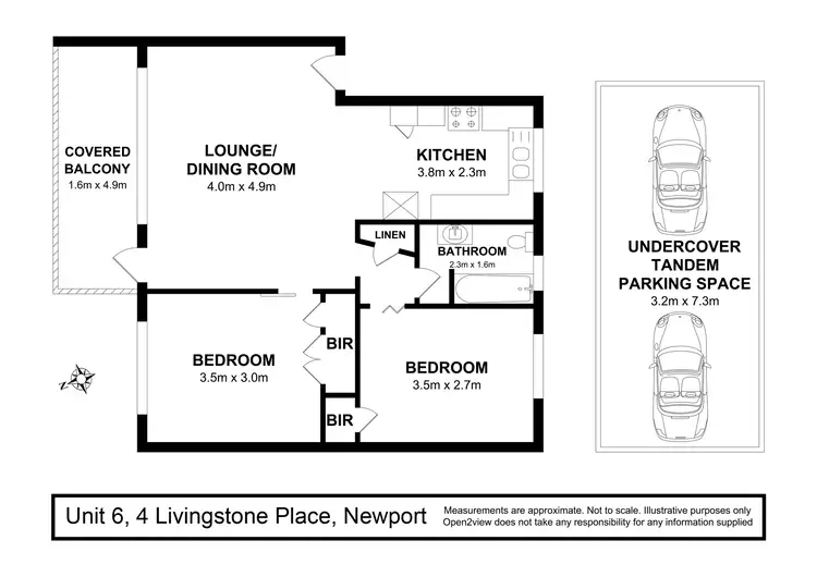 Floorplan of Homely unit listing, 6/4 Livingstone Place, Newport NSW 2106