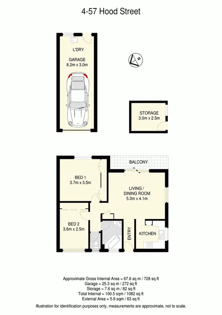 Floorplan of Homely apartment listing, 4/57 Hood Street, Sherwood QLD 4075