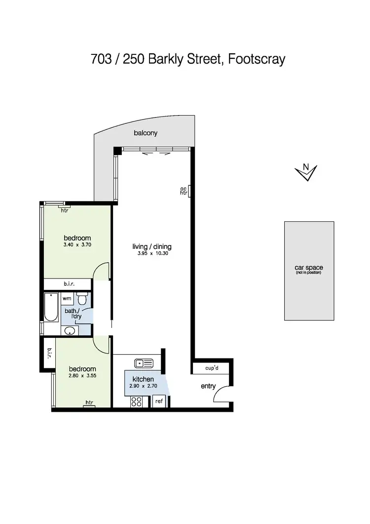 Floorplan of Homely apartment listing, 703/250 Barkly Street, Footscray VIC 3011