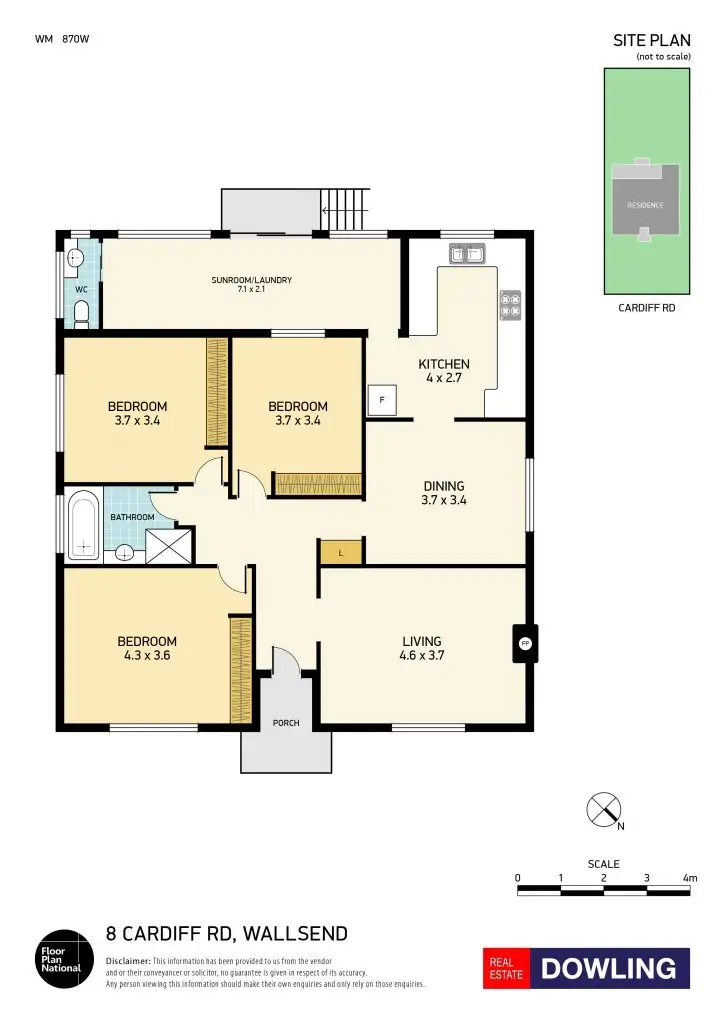 Floorplan of Homely house listing, 8 Cardiff Road, Wallsend NSW 2287