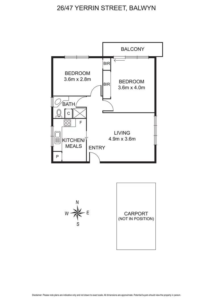 Floorplan of Homely apartment listing, 26/47 Yerrin Street, Balwyn VIC 3103