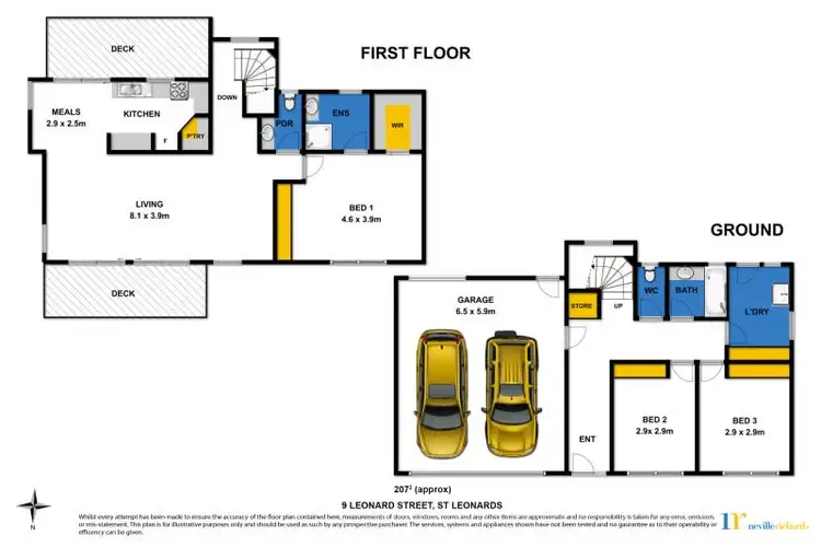Floorplan of Homely house listing, 9 Leonard Street, St Leonards VIC 3223