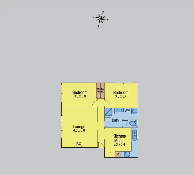 Floorplan of Homely unit listing, 3/42 Nolan Avenue, Brooklyn VIC 3012