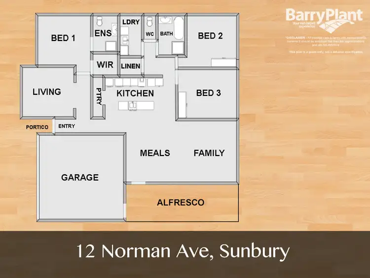 Floorplan of Homely house listing, 12 Norman Avenue, Sunbury VIC 3429