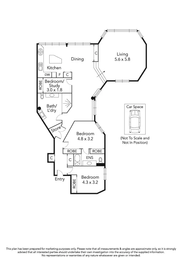 Floorplan of Homely apartment listing, 16/50 Bourke Street, Melbourne VIC 3000