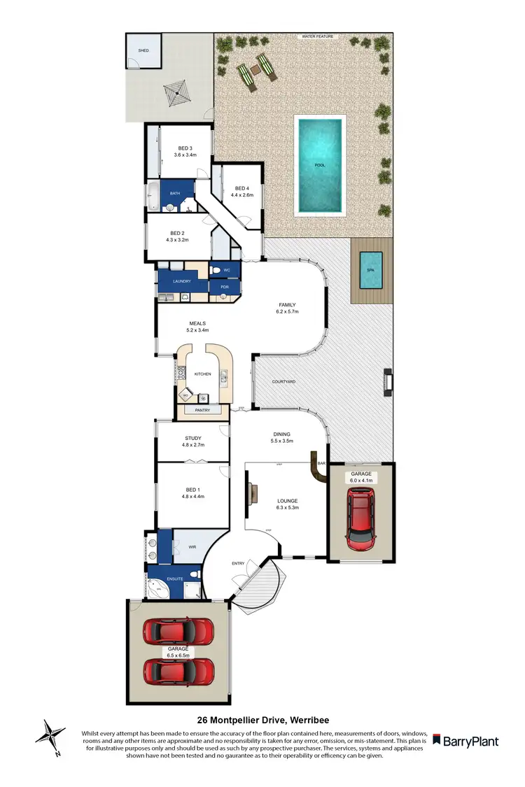 Floorplan of Homely house listing, 26 Montpellier Drive, Werribee VIC 3030