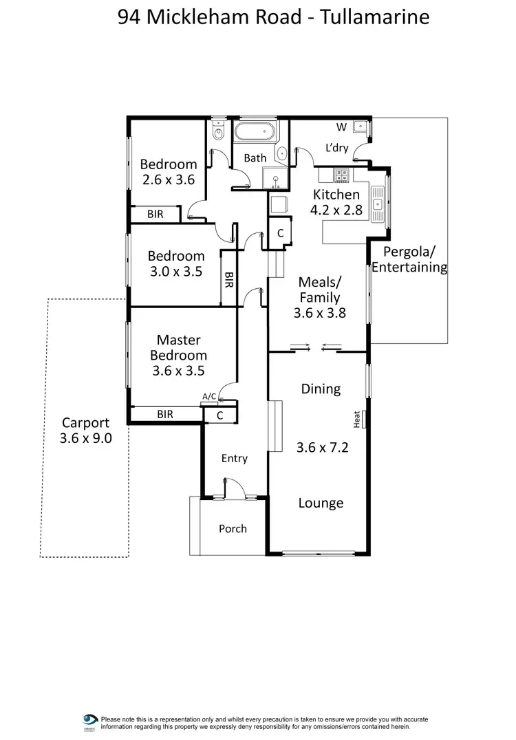 Floorplan of Homely house listing, 94 Mickleham Road, Tullamarine VIC 3043