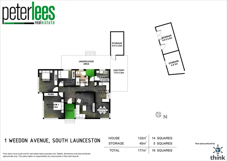 Floorplan of Homely house listing, 1 Weedon Avenue, South Launceston TAS 7249