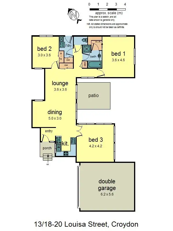 Floorplan of Homely unit listing, 13/18-20 Louisa Street, Croydon VIC 3136