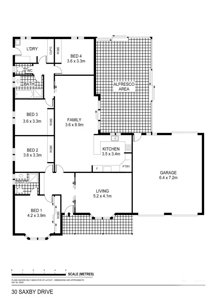 Floorplan of Homely house listing, 30 Saxby Drive, Strathfieldsaye VIC 3551