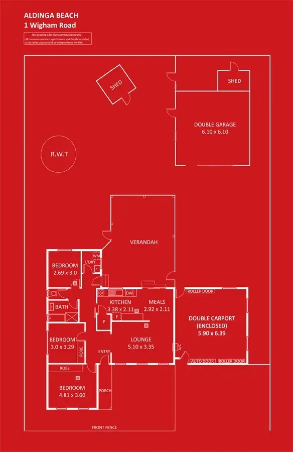 Floorplan of Homely house listing, 1 Wigham Road, Aldinga Beach SA 5173