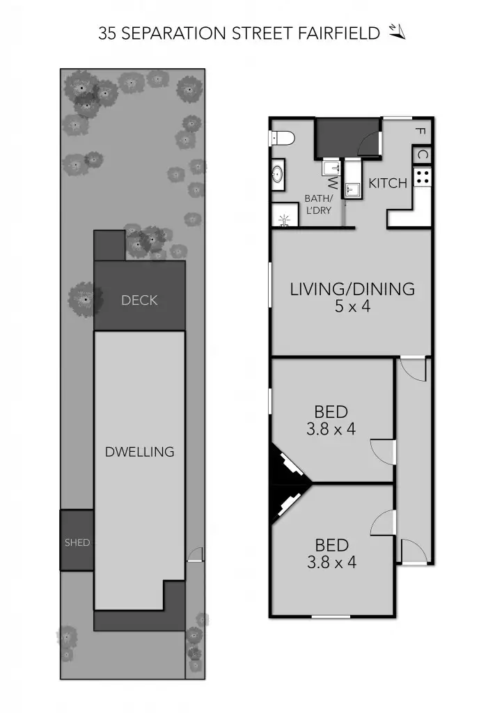 Floorplan of Homely house listing, 35 Separation Street, Fairfield VIC 3078