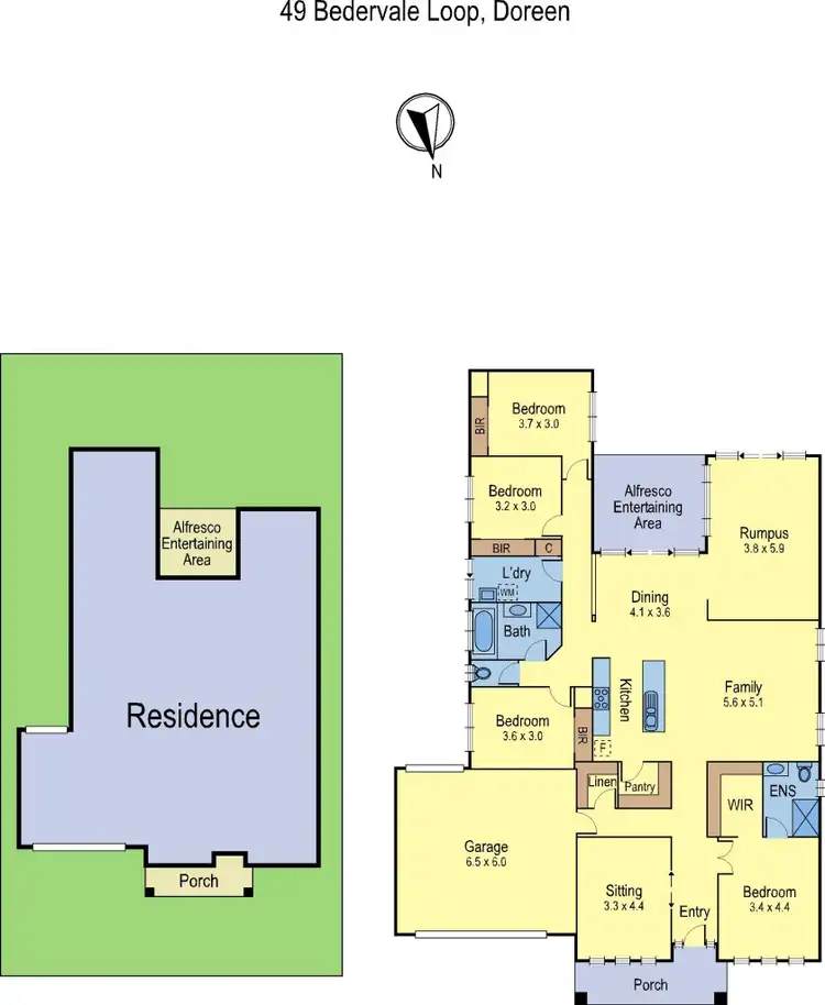 Floorplan of Homely house listing, 49 Bedervale Loop, Doreen VIC 3754