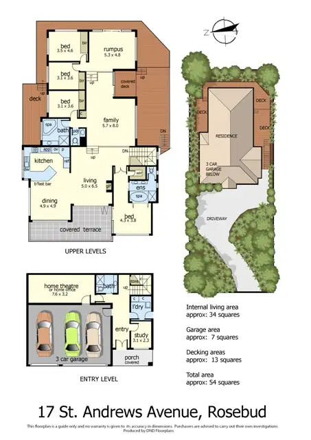 Floorplan of Homely house listing, 17 St Andrews Avenue, Rosebud VIC 3939