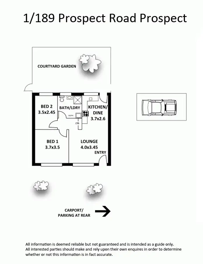 Floorplan of Homely unit listing, 1/189 Prospect Road, Prospect SA 5082