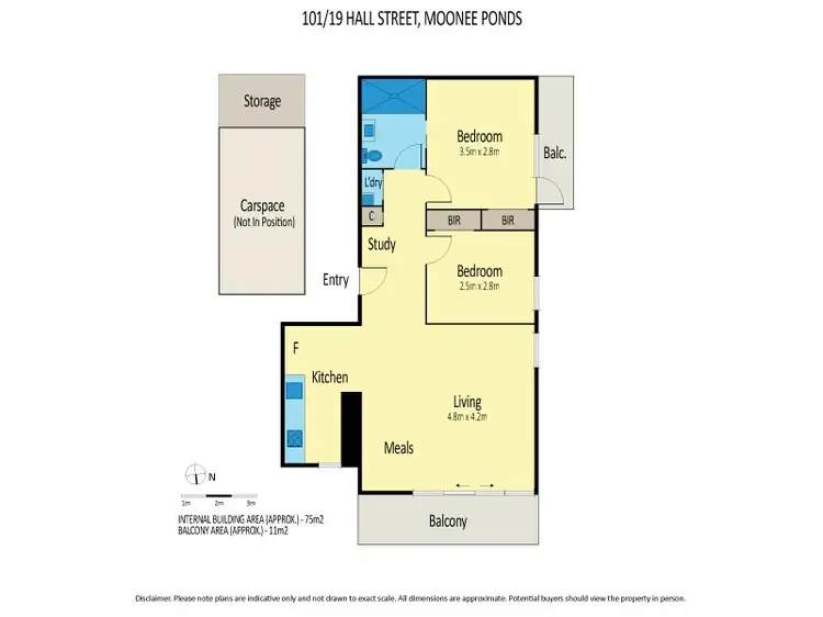 Floorplan of Homely apartment listing, 101/19 Hall Street, Moonee Ponds VIC 3039