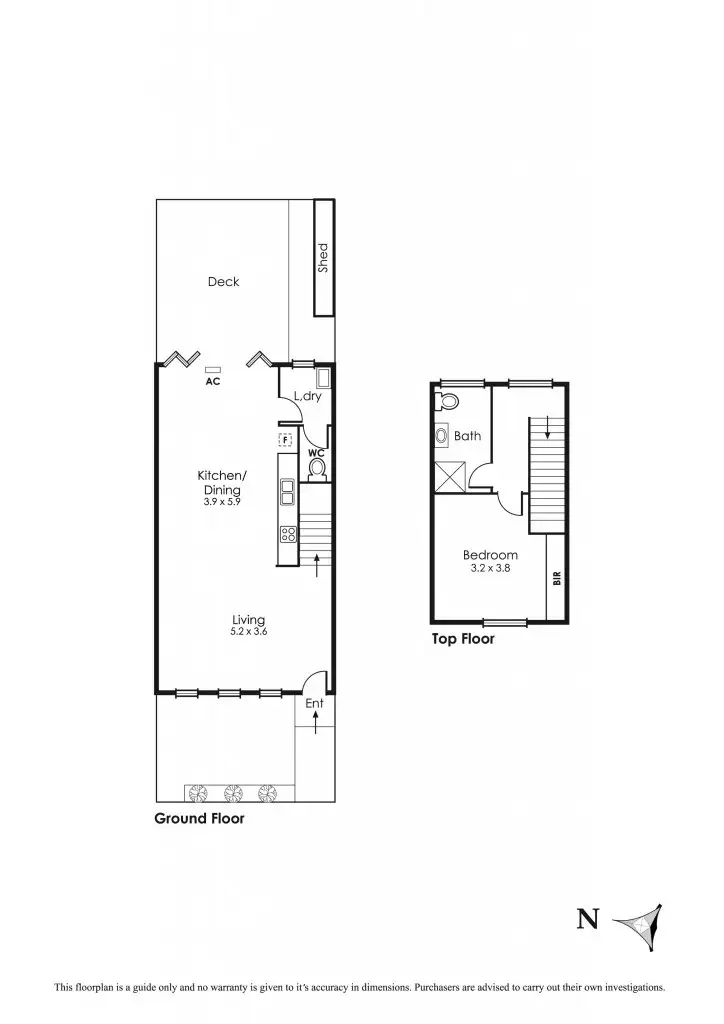 Floorplan of Homely townhouse listing, 1/9 Swan Street, Footscray VIC 3011
