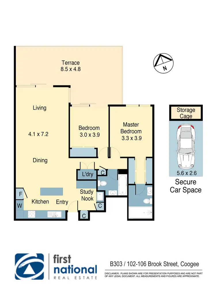 Floorplan of Homely unit listing, B303/102-106 Brook Street, Coogee NSW 2034