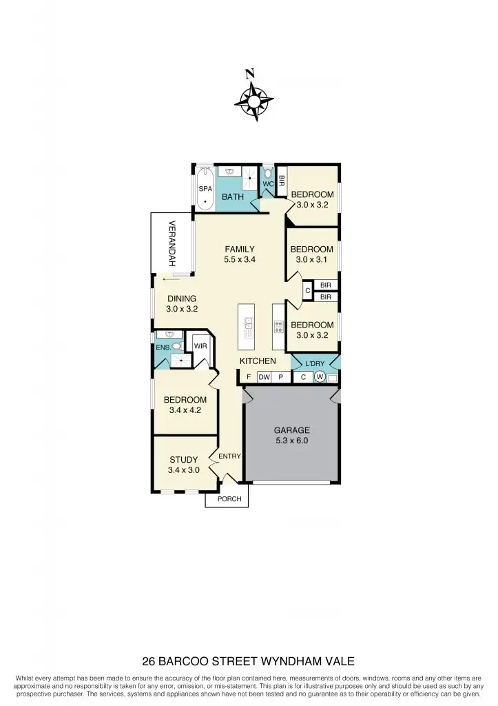 Floorplan of Homely house listing, 26 Barcoo Street, Wyndham Vale VIC 3024