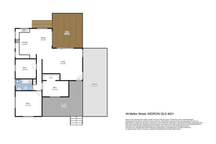 Floorplan of Homely house listing, 45 Mellor Street, Kedron QLD 4031