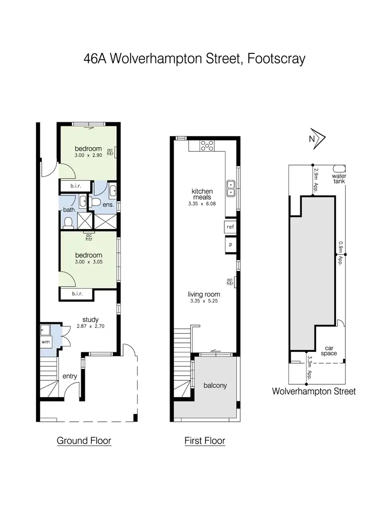 Floorplan of Homely townhouse listing, 46A Wolverhampton Street, Footscray VIC 3011