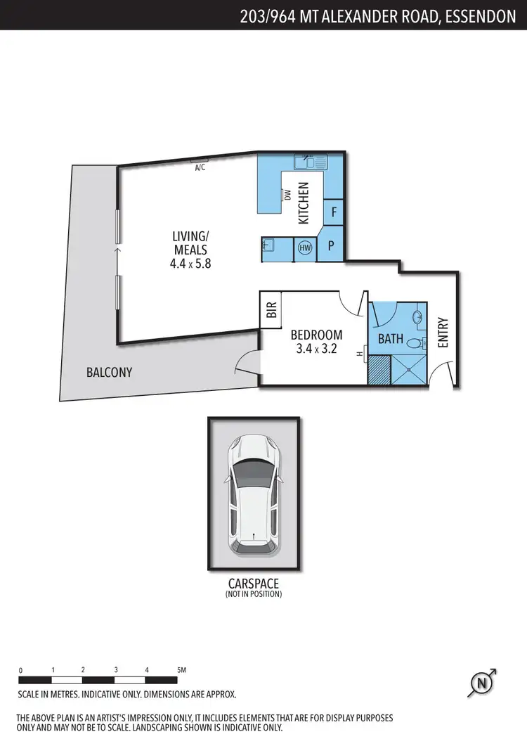 Floorplan of Homely apartment listing, 203/964 Mount Alexander Rd, Essendon VIC 3040