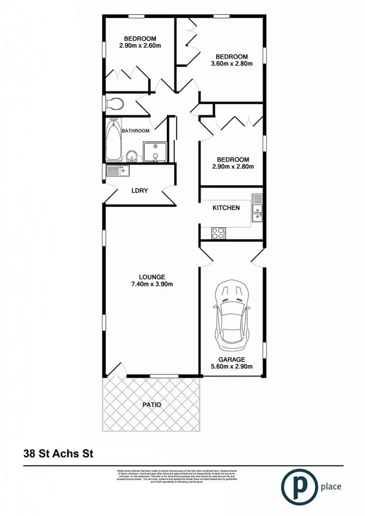 Floorplan of Homely house listing, 38 St Achs Street, Nudgee QLD 4014