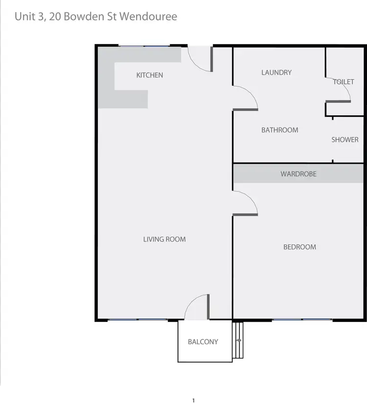 Floorplan of Homely unit listing, 3/20 Bowden Street, Wendouree VIC 3355