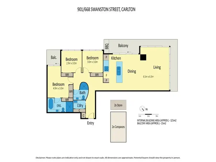 Floorplan of Homely apartment listing, 901/668 Swanston Street, Carlton VIC 3053