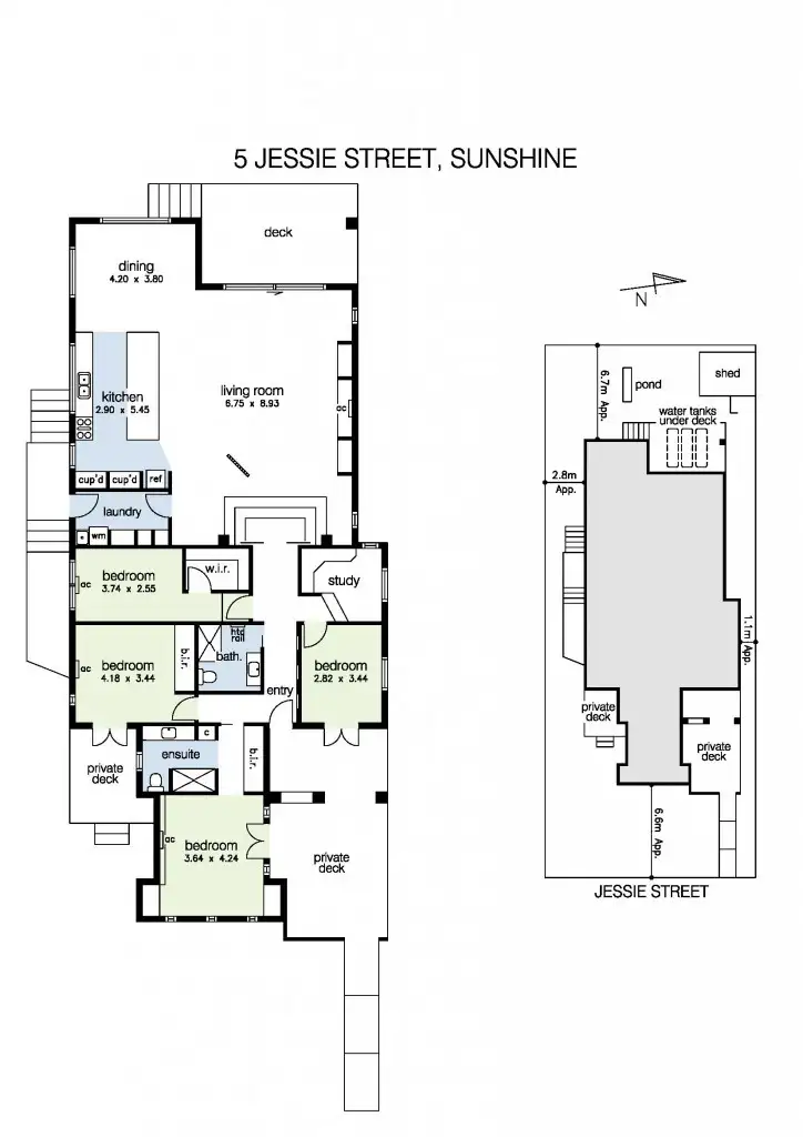 Floorplan of Homely house listing, 5 Jessie Street, Sunshine VIC 3020