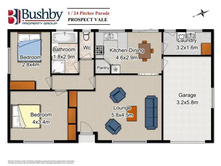 Floorplan of Homely unit listing, 1/24 Pitcher Parade, Prospect Vale TAS 7250