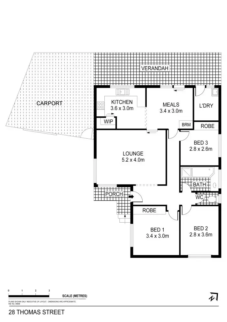 Floorplan of Homely house listing, 28 Thomas Street, Kangaroo Flat VIC 3555