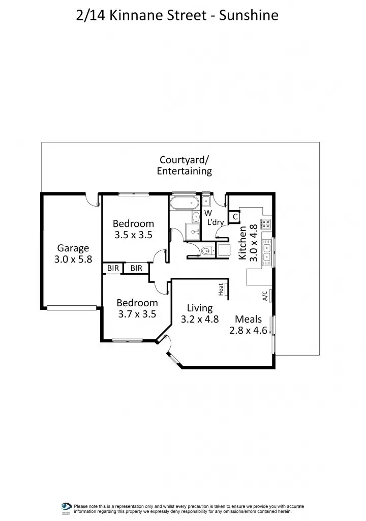 Floorplan of Homely house listing, 14 Kinnane Crescent, Sunshine VIC 3020