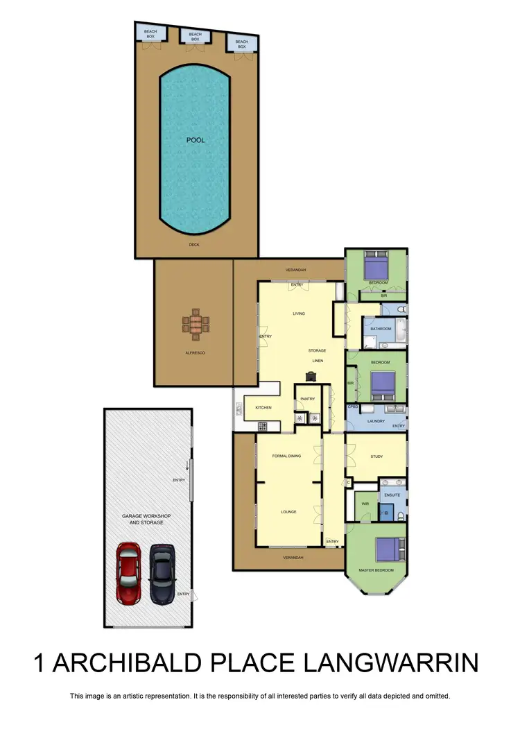 Floorplan of Homely house listing, 1 Archibald Place, Langwarrin VIC 3910