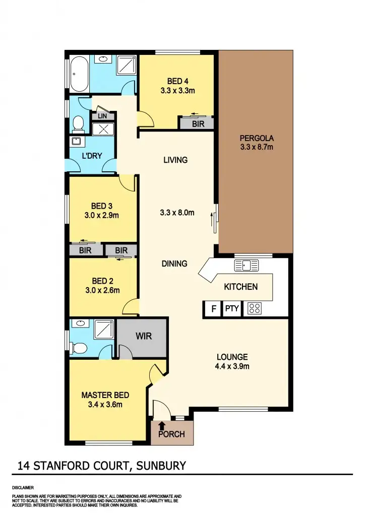 Floorplan of Homely house listing, 14 Stanford Court, Sunbury VIC 3429