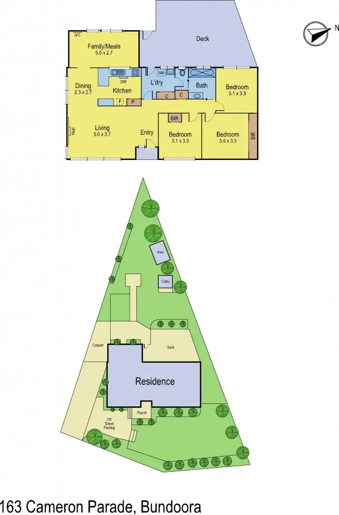 Floorplan of Homely house listing, 163 Cameron Parade, Watsonia North VIC 3087