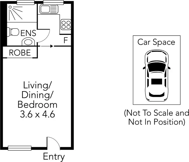 Floorplan of Homely studio listing, 232/51 Rathdowne Street, Carlton VIC 3053