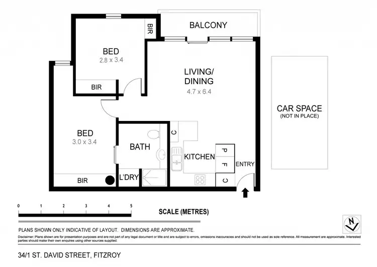 Floorplan of Homely unit listing, 34/1 St David Street, Fitzroy VIC 3065