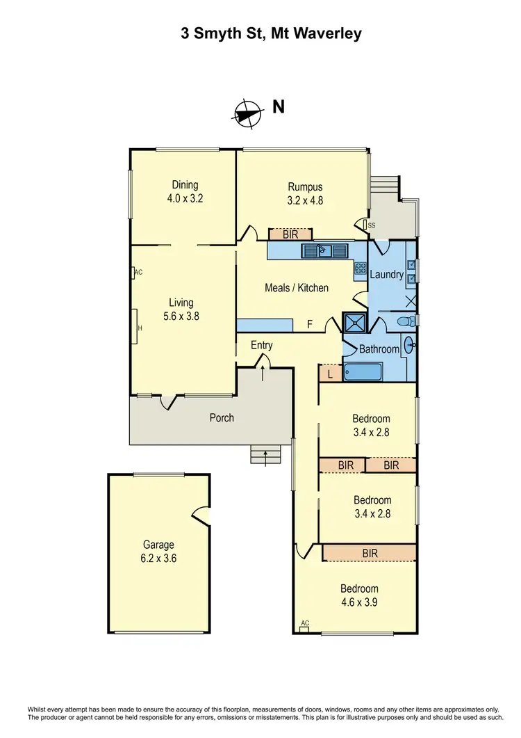 Floorplan of Homely house listing, 3 Smyth Street, Mount Waverley VIC 3149