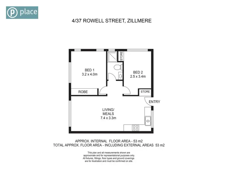 Floorplan of Homely unit listing, 4/37 Rowell Street, Zillmere QLD 4034