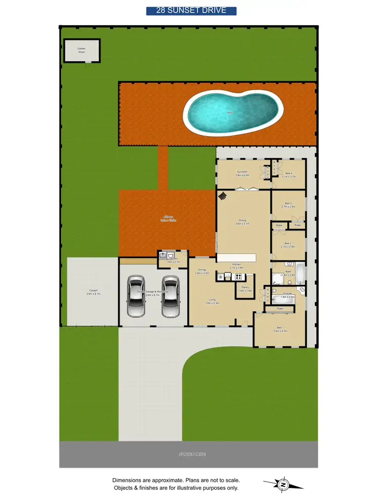 Floorplan of Homely house listing, 28 Sunset Drive, Junction Hill NSW 2460