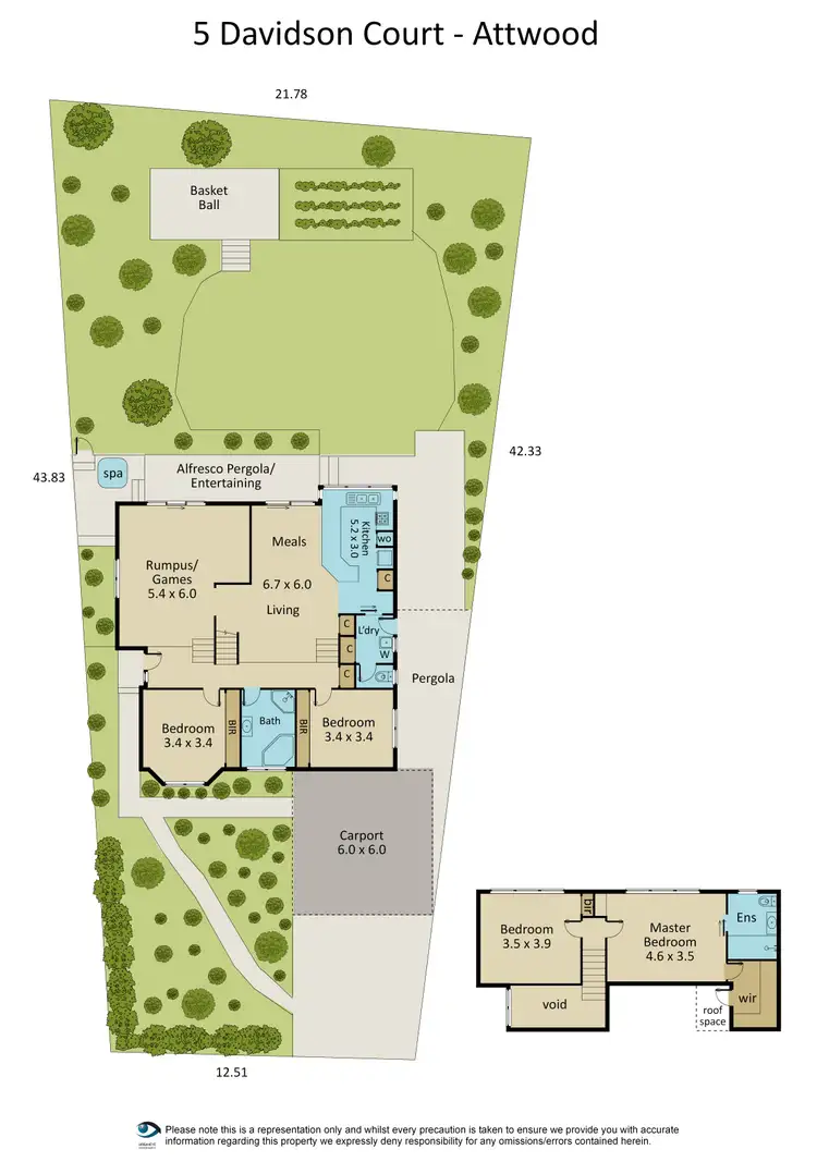 Floorplan of Homely house listing, 5 Davidson Court, Attwood VIC 3049