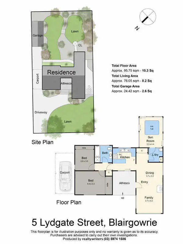 Floorplan of Homely house listing, 5 Lydgate Street, Blairgowrie VIC 3942