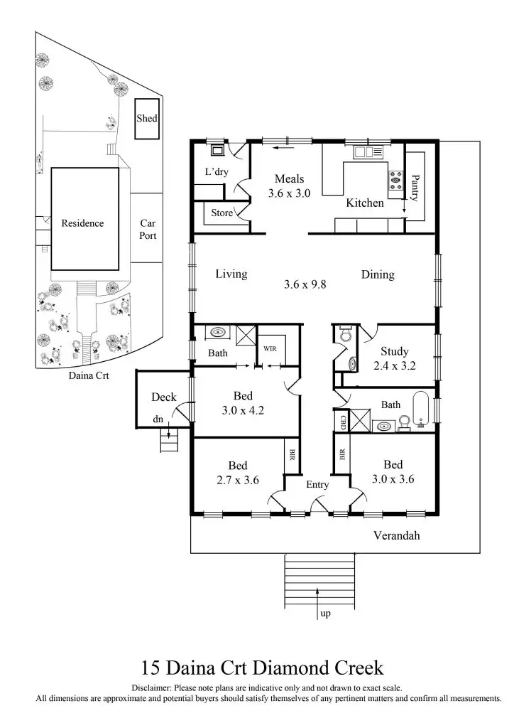 Floorplan of Homely house listing, 15 Daina Court, Diamond Creek VIC 3089