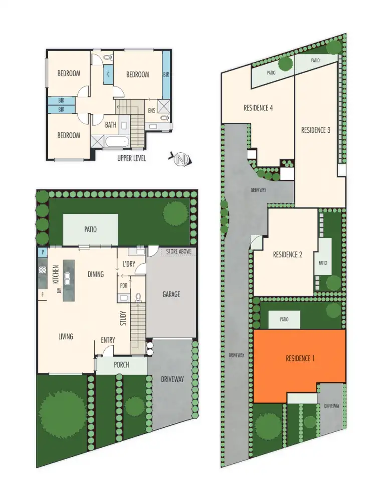 Floorplan of Homely townhouse listing, 1,2&4/55 Cypress Ave, Brooklyn VIC 3012
