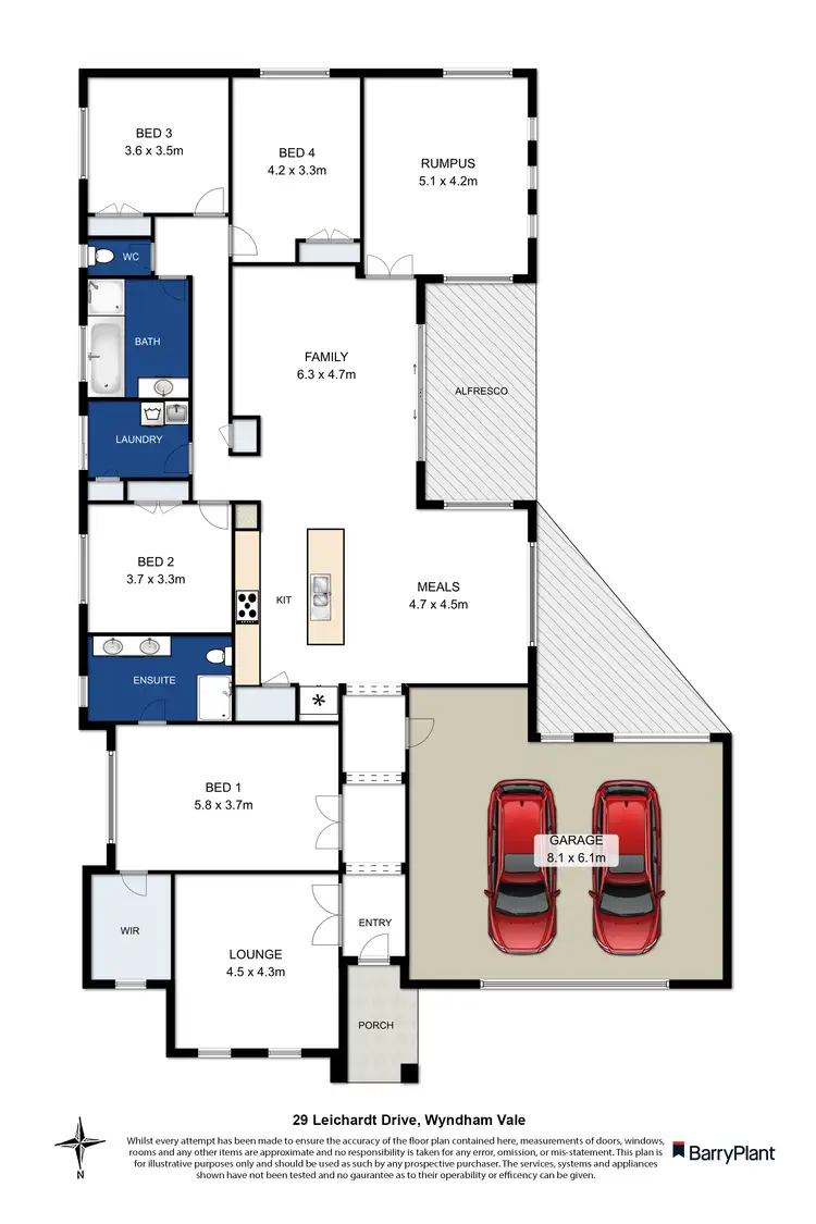 Floorplan of Homely house listing, 29 Leichardt Drive, Wyndham Vale VIC 3024