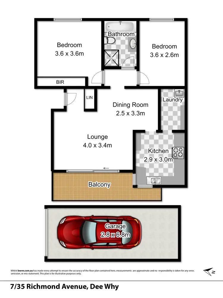 Floorplan of Homely apartment listing, 7/35 Richmond Avenue, Dee Why NSW 2099